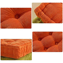 MissZZ Cuscino da Pavimento Accogliente e Addensato, Cuscini Quadrati Tatami Cuscini per sedie Facili da Pulire Cuscini per sedili in Velluto a Coste Giardino Ufficio-Rosso 43x43x8cm