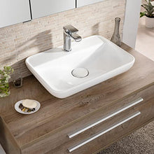 FACKELMANN - Set di mobili da bagno Stanford, 3 pezzi, con mobiletto da appendere e lavabo da appoggio, 110 cm e armadietto a LED