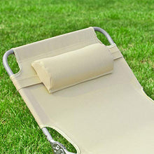 SoBuy Sdraio pieghevole,lettino prendisole,schienale reclinabile,beige,OGS35-MI,IT