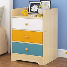 Comodino, Comodino con 3 cassetti Comodini in Legno Comodini Comodino for la casa Pratico e Versatile (Color : Beige, Size : 33 * 30 * 59cm)
