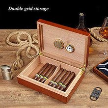 Adesign Handmade Cigar Humidor for 20 Conti, Cigar Box Set con igrometro e umidificatore, Portatile Classico Legno di Cedro Cigar Humidor