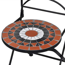 vidaXL Tavolo da Giardino con Mosaico 60 cm e 2 sedie Terracotta/Bianco