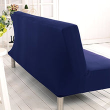 Fodera per Divano Senza braccioli Tinta Unita Stretch Fodera per Fodera per futon 3 posti Fodera per Divano Pieghevole per Elastici 3 posti Pieghevole Divano Letto Senza braccioli 200 x 130 cm