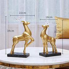 WANGXINQUAN Decorazioni domestiche Deer Ornamenti TV Gabinetto Governo del Vino Studio Creativo Mestieri Ornamenti 2 Pezzi