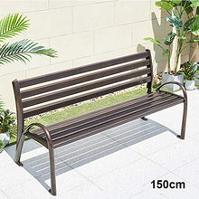 Sedia da esterno per patio da esterno con panchina da giardino, Resistente sedile casual in alluminio pressofuso con braccioli e schienale, Mobili da giardino resistenti alle intemperie