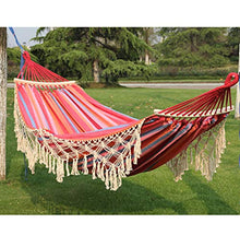 CYzpf Amaca da Campeggio Swing Macramé Portatile Leggero Mobili da Giardino per Esterni Singolo Equipaggiamento per Dormire in Tela Viaggi Beach Garden Lounging Indoor