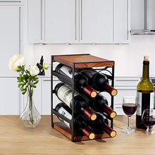 eletecpro - Scaffale da vino in legno rustico indipendente, per 6 bottiglie