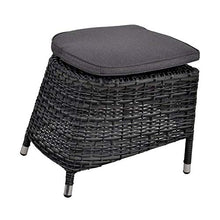 Sgabello Moderno per Esterni in Rattan Intrecciato - Sgabello da Giardino Refi/Antracite