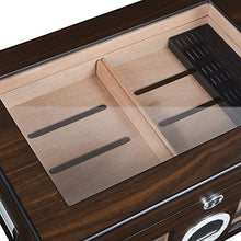 YUMO Humidor per sigari per ca. 124 sigari, Marrone, con igrometro e umidificatore