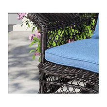 ZYLE Sedia da Dondolo di Vimini Sedia anziana Sedia da Buon Piano Balcone Giardino Sedia da Giardino, con Cuscino e Cuscino, Telaio in Lega di Alluminio 85x48cm