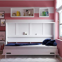 SMARTBett Letto a Scomparsa Basic Letto Ribaltabile Letto a Muro (120x200 Orizzontale, Bianco)