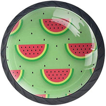 Verde dell'anguria delle fette dell'anguria di estate Pomelli per Porta Set di 4 Pomelli per Mobili Manopole per Cassetti Cucina Armadio Vetro