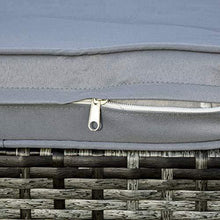 Outsunny Salotto da Giardino con Divano da Esterno, Tavolino, Chaise Longue in Rattan e Cuscini Imbottiti, Grigio - Arredi Casa
