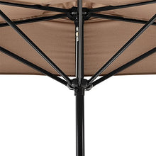 casa.pro] Ombrellone a semicerchio (Ø300cm) (Beige) Ombrellone con manovella/Ombrellone da Mercato/Ombrellone da Giardino/Semicerchio