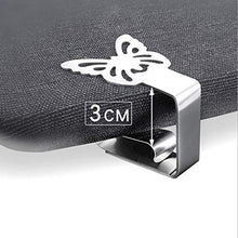 Emsmil 8 Pezzi Tovaglia Clip in Acciaio Inossidabile Set a Forma di Farfalla Decorative Morsetti per Tovaglie Clip da Tavolo per Interno ed Esterno Kitchen Craft