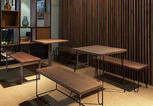 Indhouse - Tavolo stile industriale da ristorante di design Loft in metallo e legno Chicago