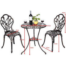COSTWAY 3 Pezzi Set Mobili da Giardino Set da Tavolo per Balcone Tavolino e 2 Sedie per Balcone