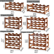 xiaoli Portabottiglie per Vino Multistrato di bambù Red Wine Rack recinto Bottle Holder Moderna del Vino Rosso del Basamento della mensola Bar Home Storage Decoration Scaffale per Vino