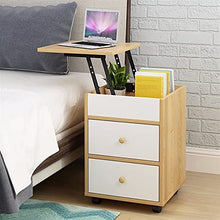 FEANG Flip Lid Comodino Comodino Comodino con 2 cassetti da Tavolo Comodino Comodino Armadio di stoccaggio della Moda per Ufficio Camera da Letto