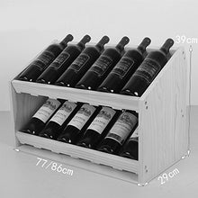 SILOLA Portabottiglie Legno massello a Due Strati Rosso Scuro/Bianco/retrò Roast Desktop Hollow Rugged