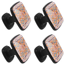 Carpet border frame pattern Pomelli per Porta Set di 4 Pomelli per Mobili Manopole per Cassetti Cucina Armadio Vetro