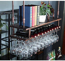 FWZJ Wine Lovers/Wall Mounted Wine or Liquor Bottle Storage Holders Stemware Racks Organizer Wine Bottle Holder Glasses Stemware Hanger Shelf Wine Storage Rack Home & Kitchen D&eac