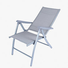 Poltrone LHA Balcone per Il Tempo Libero Esterno Confortevole Sedia Schienale Prendisole Sedia Pieghevole (Colore : Grigio)