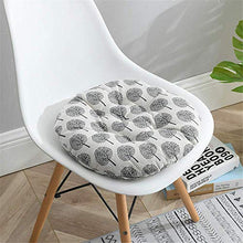 Pillowcase 2 Confezioni di Cuscini Imbottiti per sedie Portatili, Cuscini per sedili in Cotone e Lino, Cuscini Rotondi Antiscivolo per Giardini Esterni, uffici e soggiorni (A2, 40 * 40 cm)