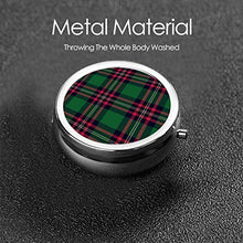Scatola rotonda per medicina portatile, mini pillole in metallo, dispenser per pillole tascabili, borsa da viaggio, regalo Moran Tartan