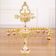 Portabicchiere da Vino in Lega in Stile Europeo, Calice da 12 Bicchieri da Vino, Accessori per la casa, H32 * L15cm