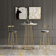 Sgabello da bar semplice e moderno in ferro battuto sedia da bar casa casa sgabello alto moderno (colore : grigio, dimensioni: 75 cm)