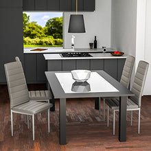 TecTake Set di sedie per sala da pranzo 41x45x98,5cm - disponibile in diversi colori e quantità – (6x Grigio | No. 401851)