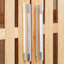 Relaxdays, naturale Mobile Bagno Legno di Noce, Mobiletto Sottolavabo, Armadietto per Lavandino, con Incavo per Sifone, 61,5 x 66 x 29 cm