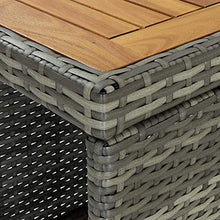 SKM Set da Bar da Giardino 5 pz con Cuscini in Polyrattan Grigio (40.6kg)