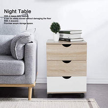 File Cabinet, Accento con 3 cassetti Comodino Comodino, Comodino portaoggetti Mobile per Ufficio Camera da Letto Stanza della Scuola Materna casa