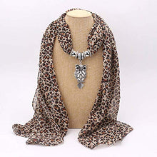 WE-WHLL Sciarpa dei monili del Pendente della Collana della Signora della Sciarpa della Sciarpa della Signora della Sciarpa del Leopardo delle Donne nuovissime di Modo