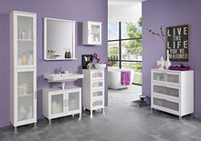 trendteam smart living Badkommode XXL Weiß Melamin, Glas Satiniert, BxHxT 70x89x41 cm Arredamenti, Legno, Bianco, Taglia unica