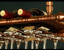 lanying Portabottiglie Portabicchieri pensile,Porta Bicchiere da Vino a soffitto, Porta Bicchiere e portabottiglie-Bronzo_60 * 30 cm