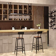 COLiJOL Scaffale per Vino Scaffale da Bar Scaffale Sospeso Portabottiglie da Vino Sospeso a Soffitto Scaffale da Soffitto Regolabile in Metallo Scaffale Di Stoccaggio Facile da Installare,Nero,60 × 3