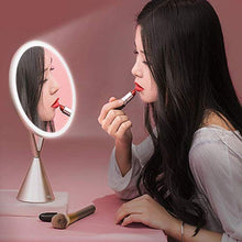 Specchio per Il Trucco, Specchi per Il Trucco da Bagno Versione 5X Specchio per Il Trucco con ingrandimento con luci, Ingrandimento cosmetico Portatile Illuminato a LED