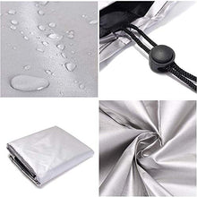 QIANC Copertura Tavolo Esterno,Coperture per Set Arredo Giardino,Impermeabile e Resistente UV,per divani e sedie,350x260x70cm(136x101x27in)_Silver