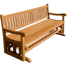 Panchina a dondolo Roma in legno massiccio di teak