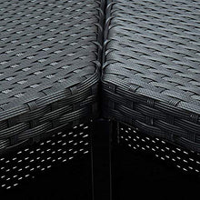 FAMIROSA Tavolo da Bar ad Angolo Nero 100x50x105 cm in Polyrattan