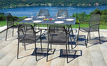 vorghini Tavolo Rettangolare da Giardino 160x100 cm in Ferro Ameno Antracite