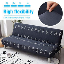 VanderHOME Copridivano Clic Clac Stretch Fodera per Divano Fodera per Cuscino futon Letto Copridivano Completo Pieghevole Senza Braccioli per Camera da Letto ABC 3 posti