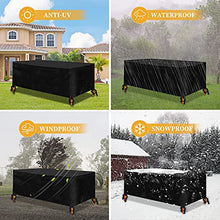 Osarke Copritavolo da Giardino Telo Copertura per Giardino Mobili Tabella Impermeabile Nero 170 x 94 x 70cm