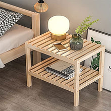 FEANG Tavolo da Comodino Moderno a 2 Livelli da Letto del Comodino del Comodino Tavolo Laterale Tavolo Laterale per Camera da Letto, Piccolo Spazio e Soggiorno con StorGo Shelf