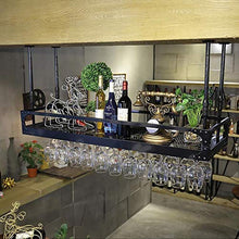 MoDi Retro Ferro Battuto Wine Glass Rack Upside Down Home Bar Bar Calice Rack Hanging Governo del Vino Decoration Gancio Ornamenti appesi Rack Rack Rack Wine Glass (Size : 80 * 35CM)