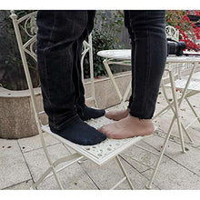 CGBF-Mobili da Balcone per Patio 3 Pezzi,Bistro Set 2 Sedie e 1 Tavolo per Balcone da Giardino,Facile da Piegare, Resistente alle Intemperie,Bianca