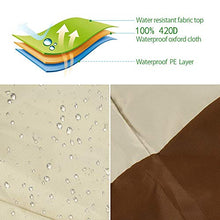Ghopy Fodera protettiva per sedie da giardino, per sedie impilabili, da giardino e balcone, impermeabile, 420D, con protezione UV 114 x 85 x 65 cm (420D)